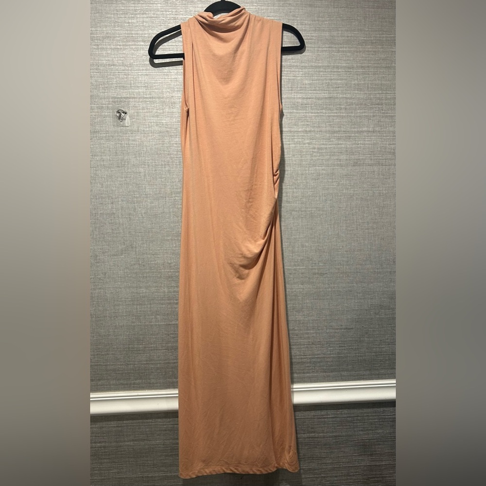 Vince Soft Tan Draped Dress